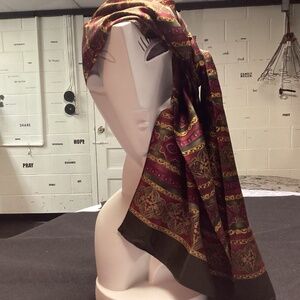 TALBOTS silk paisley scarf longer style SILKY SOFT